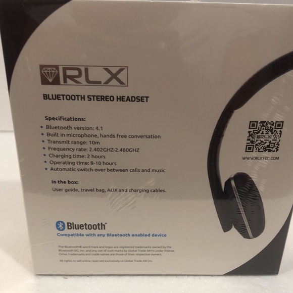 RXL Bluetooth Stereo Headset! New still in the packaging! Life Time Warranty! - Picture 3 of 4